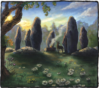 A ring of standing stones in the Sorkin Mountains that the Taeldan tribesmen call the Seven Brothers.