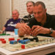 Nick in deep caluations while playing Napoleon by Columbia Games